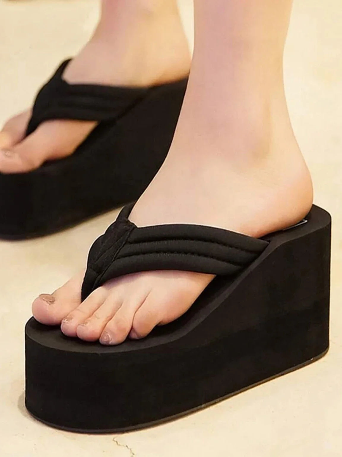 Supex Women Flip Flops (Black , 3)