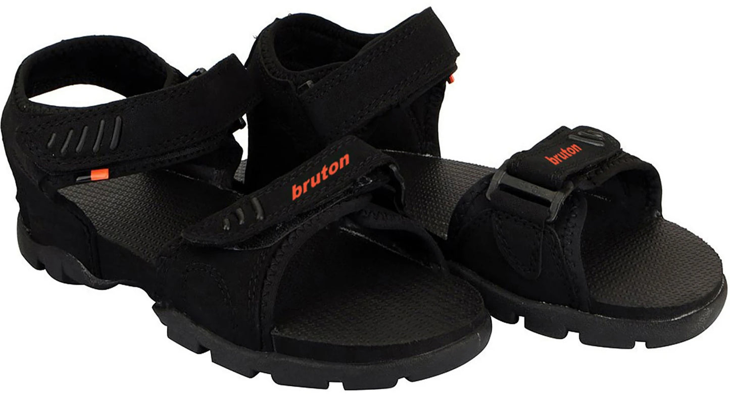 BRUTON Men Sandal (Black , 6)