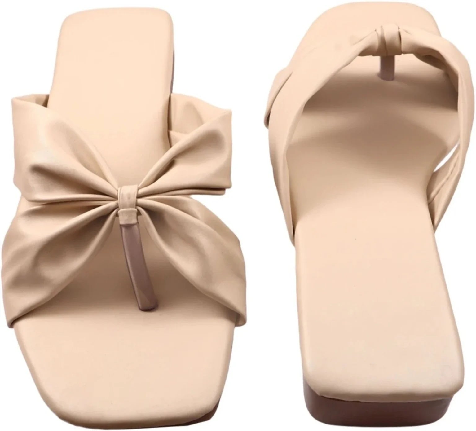 MKAF Women Flats Sandal (Camel , 9)
