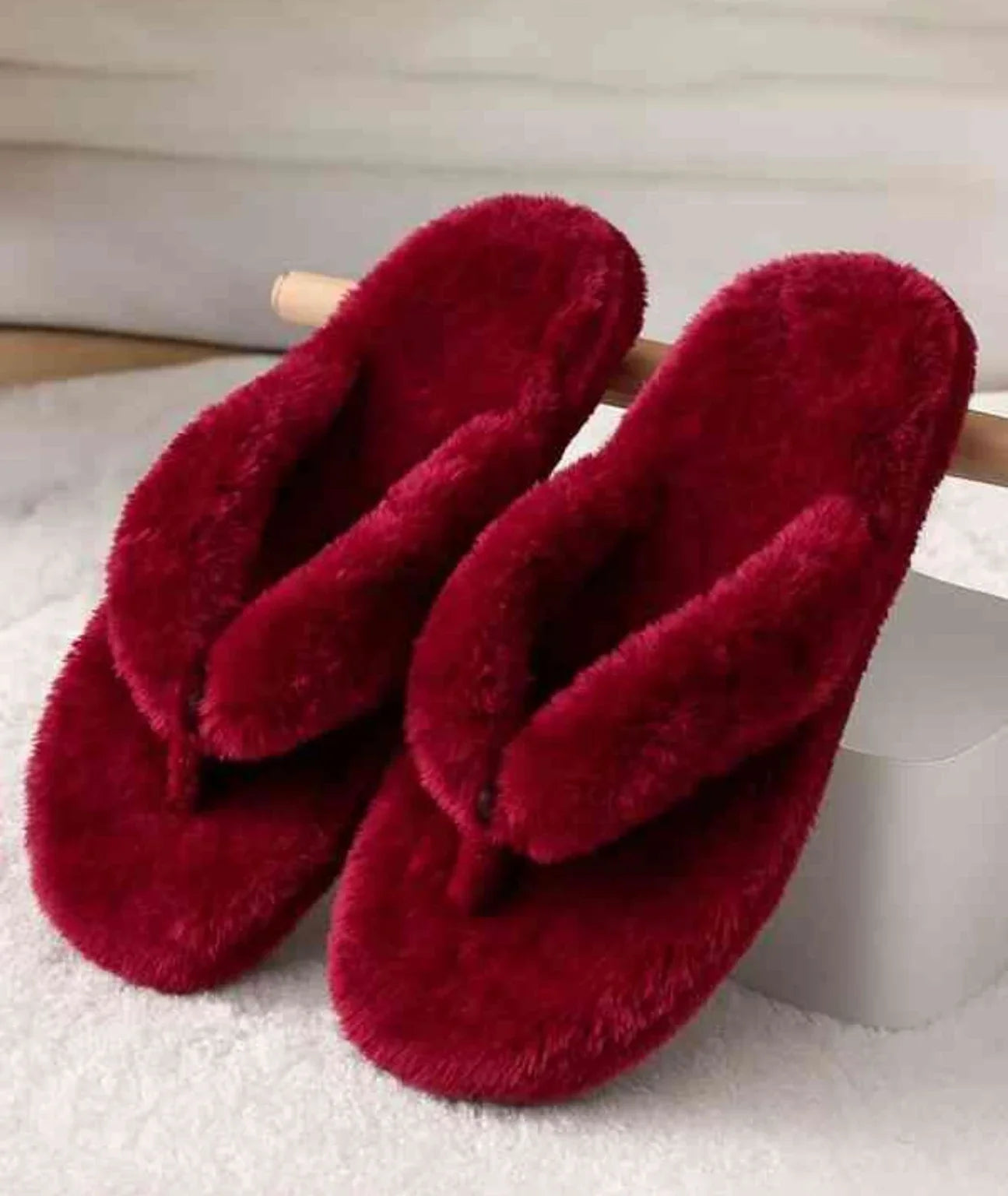 Aadriasole Women Flip Flops (Maroon , 8)