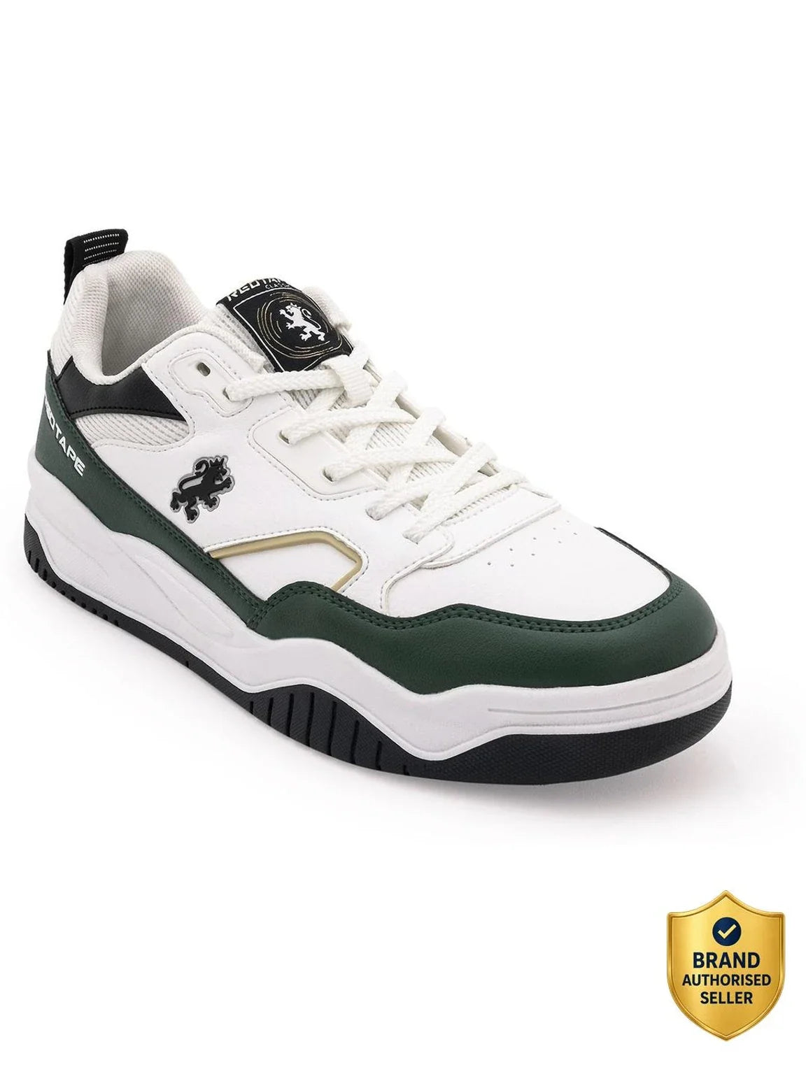 RED TAPE Sneakers for Men | Premium PU Finish, Lace-Up Closure & Stylish Uplift Sneakers For Men (Green, White , 9)