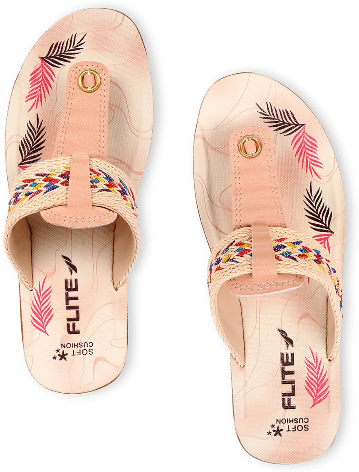 FLITE Women Slippers (Beige , 8)