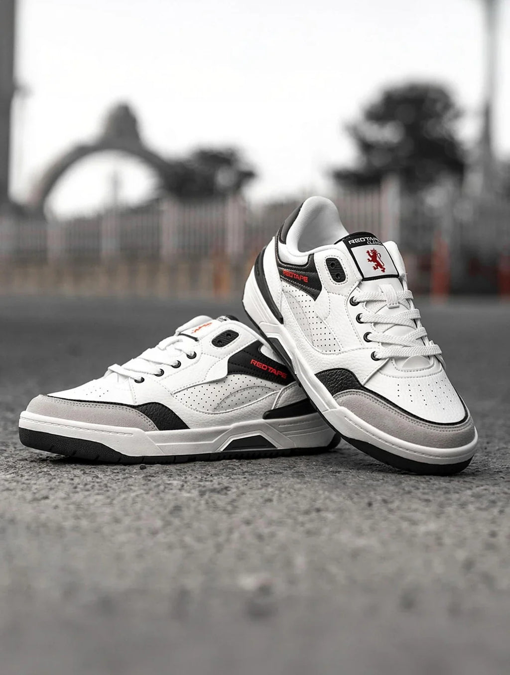 RED TAPE Black and White Shoes for Men | Lifestyle Casual Sneakers for Men | Sports Shoes Sneakers For Men (White, Black , 6)